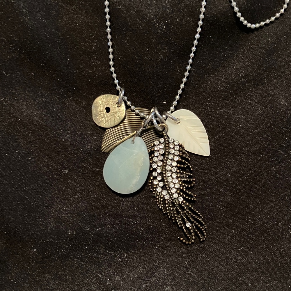 Elegant long Multi-Charm Necklace - Picture 1 of 2